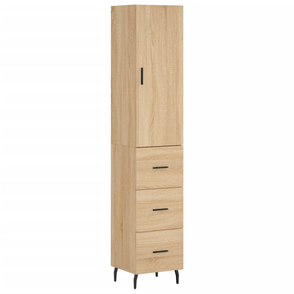 Credenza Rovere Sonoma 34,5x34x180 cm in Legno Multistrato