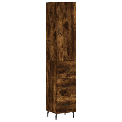 Credenza Rovere Fumo 34,5x34x180 cm in Legno Multistrato
