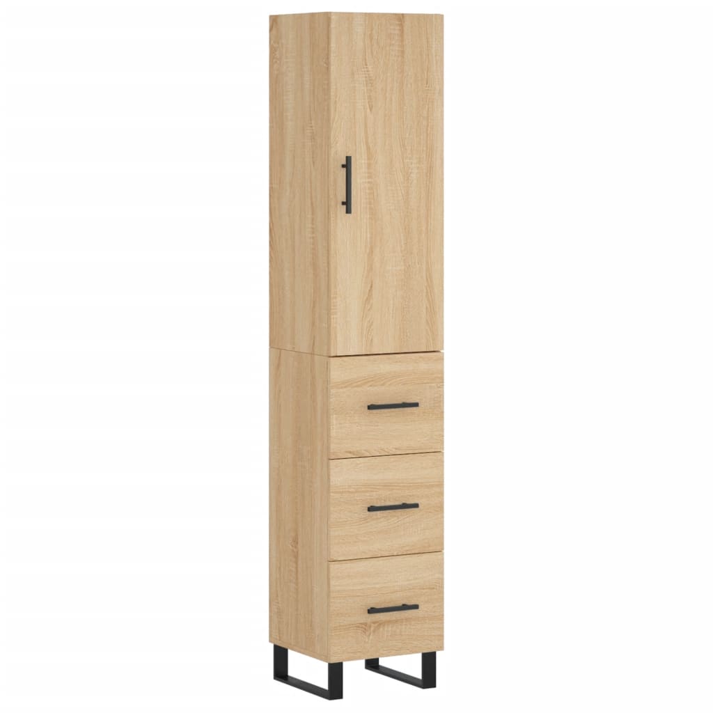 Credenza Rovere Sonoma 34,5x34x180 cm in Legno Multistrato