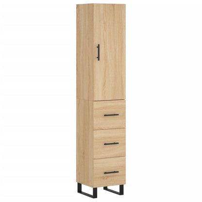 Credenza Rovere Sonoma 34,5x34x180 cm in Legno Multistrato