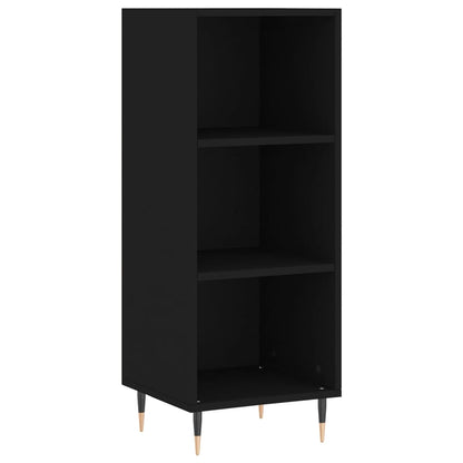 Credenza Nera 34,5x34x180 cm in Legno Multistrato