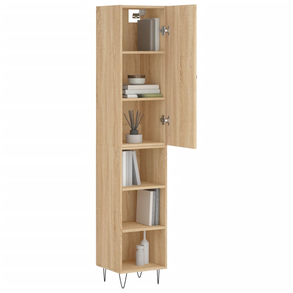 Credenza Rovere Sonoma 34,5x34x180 cm in Legno Multistrato