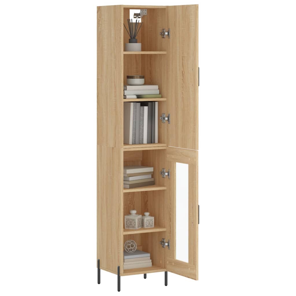 Credenza Rovere Sonoma 34,5x34x180 cm in Legno Multistrato