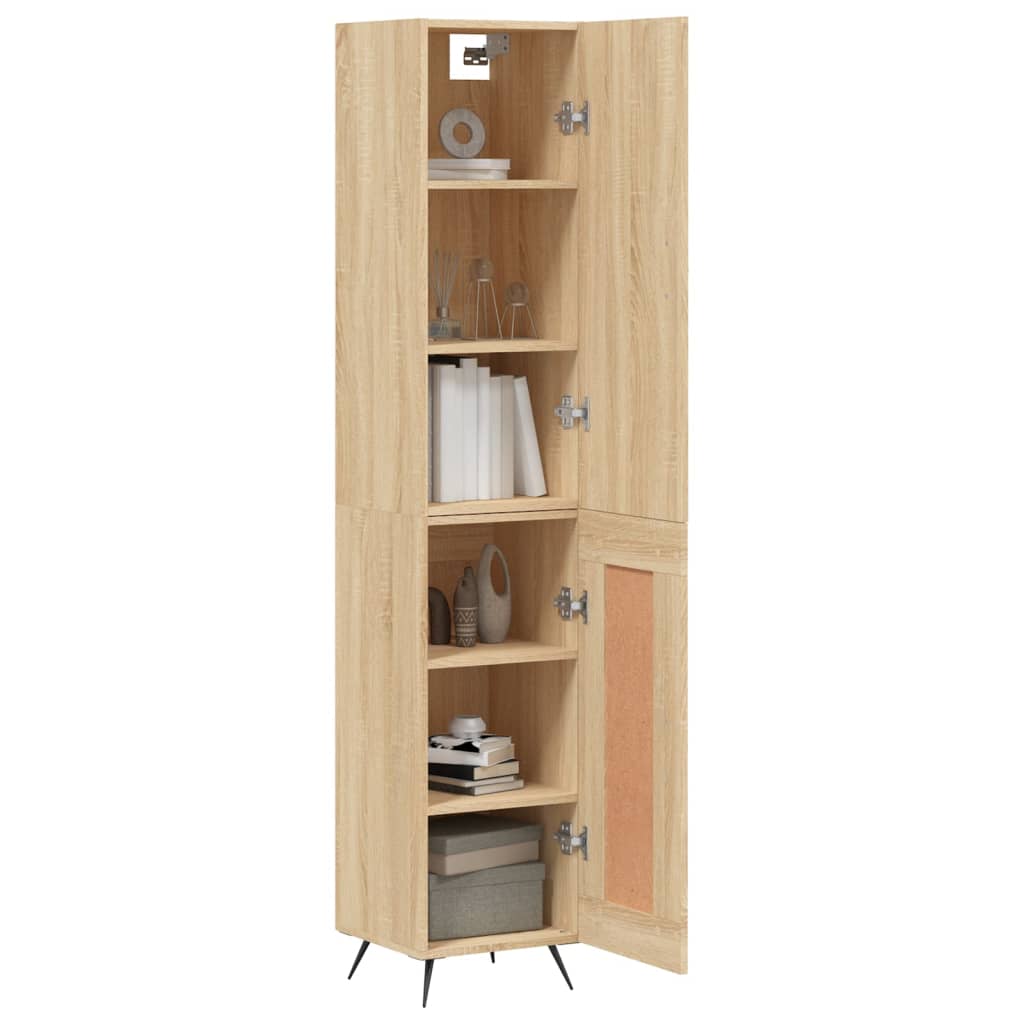 Credenza Rovere Sonoma 34,5x34x180 cm in Legno Multistrato