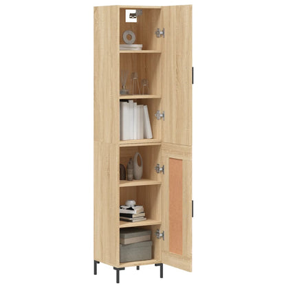 Credenza Rovere Sonoma 34,5x34x180 cm in Legno Multistrato