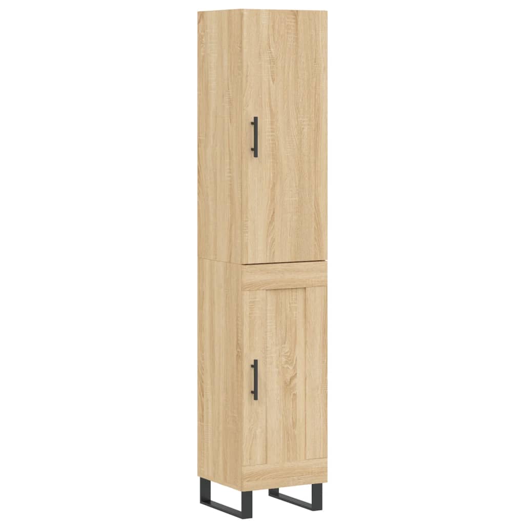 Credenza Rovere Sonoma 34,5x34x180 cm in Legno Multistrato