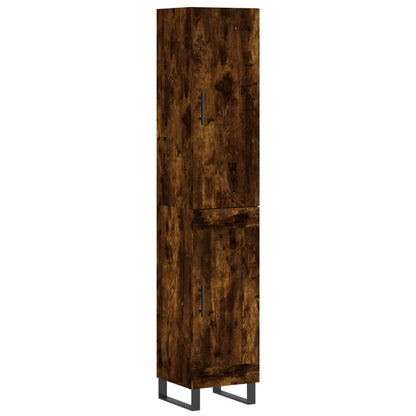 Credenza Rovere Fumo 34,5x34x180 cm in Legno Multistrato