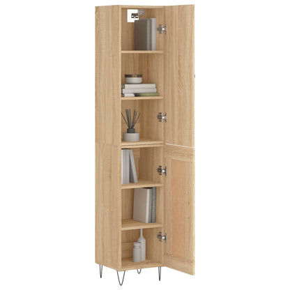 Credenza Rovere Sonoma 34,5x34x180 cm in Legno Multistrato
