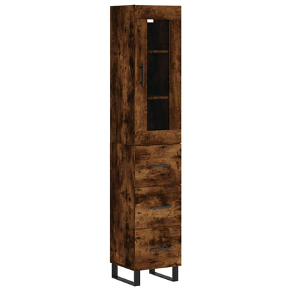 Credenza Rovere Fumo 34,5x34x180 cm in Legno Multistrato