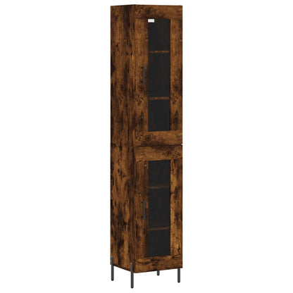 Credenza Rovere Fumo 34,5x34x180 cm in Legno Multistrato