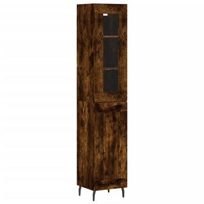 Credenza Rovere Fumo 34,5x34x180 cm in Legno Multistrato