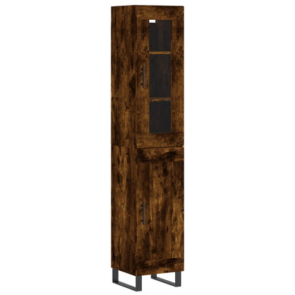 Credenza Rovere Fumo 34,5x34x180 cm in Legno Multistrato