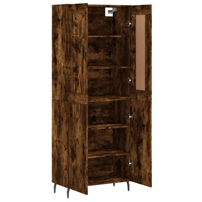 Credenza Rovere Fumo  69,5x34x180 cm in Legno Multistrato