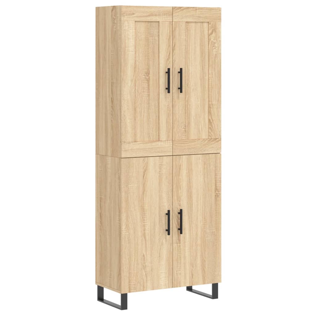 Credenza Rovere Sonoma 69,5x34x180 cm in Legno Multistrato
