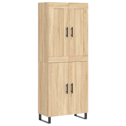 Credenza Rovere Sonoma 69,5x34x180 cm in Legno Multistrato