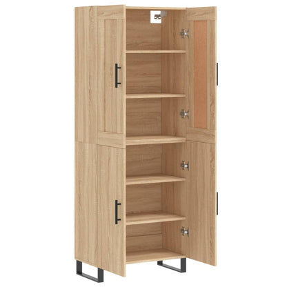 Credenza Rovere Sonoma 69,5x34x180 cm in Legno Multistrato
