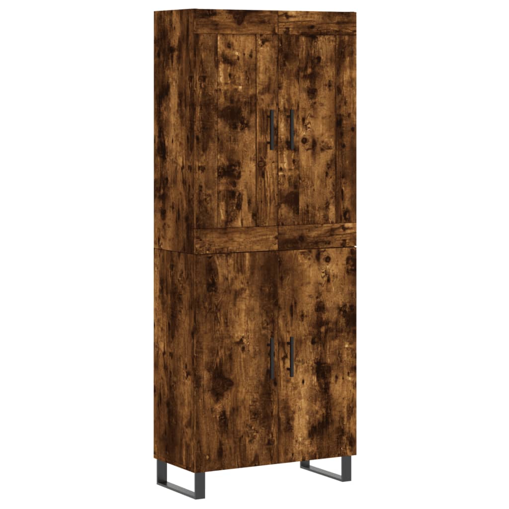 Credenza Rovere Fumo  69,5x34x180 cm in Legno Multistrato