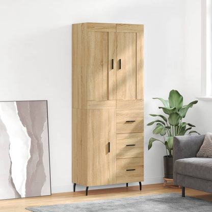 Credenza Rovere Sonoma 69,5x34x180 cm in Legno Multistrato