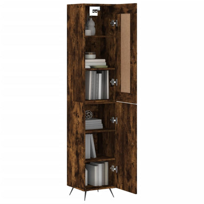 Credenza Rovere Fumo 34,5x34x180 cm in Legno Multistrato