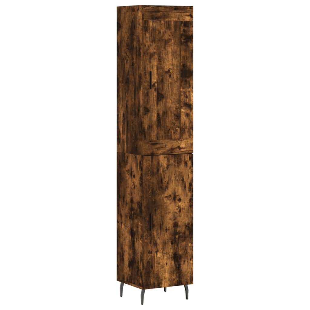 Credenza Rovere Fumo 34,5x34x180 cm in Legno Multistrato