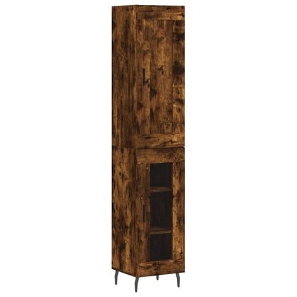 Credenza Rovere Fumo 34,5x34x180 cm in Legno Multistrato