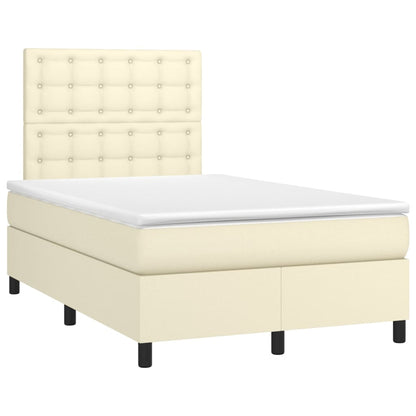 Giroletto a Molle con Materasso Crema 120x200 cm in Similpelle