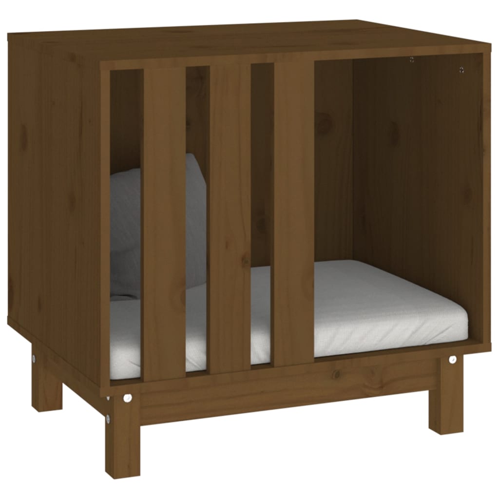 Casetta per Cani Ambra 60x45x57 cm in Legno Massello di Pino