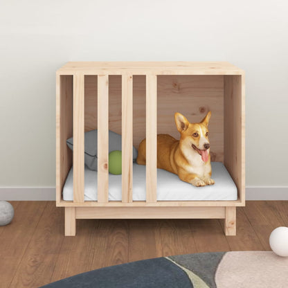Casetta per Cani 70x50x62 cm in Legno Massello di Pino
