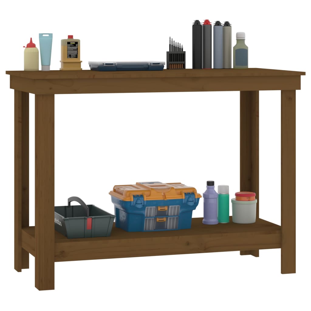 Banco da Lavoro Ambra 110x50x80 cm in Legno Massello di Pino