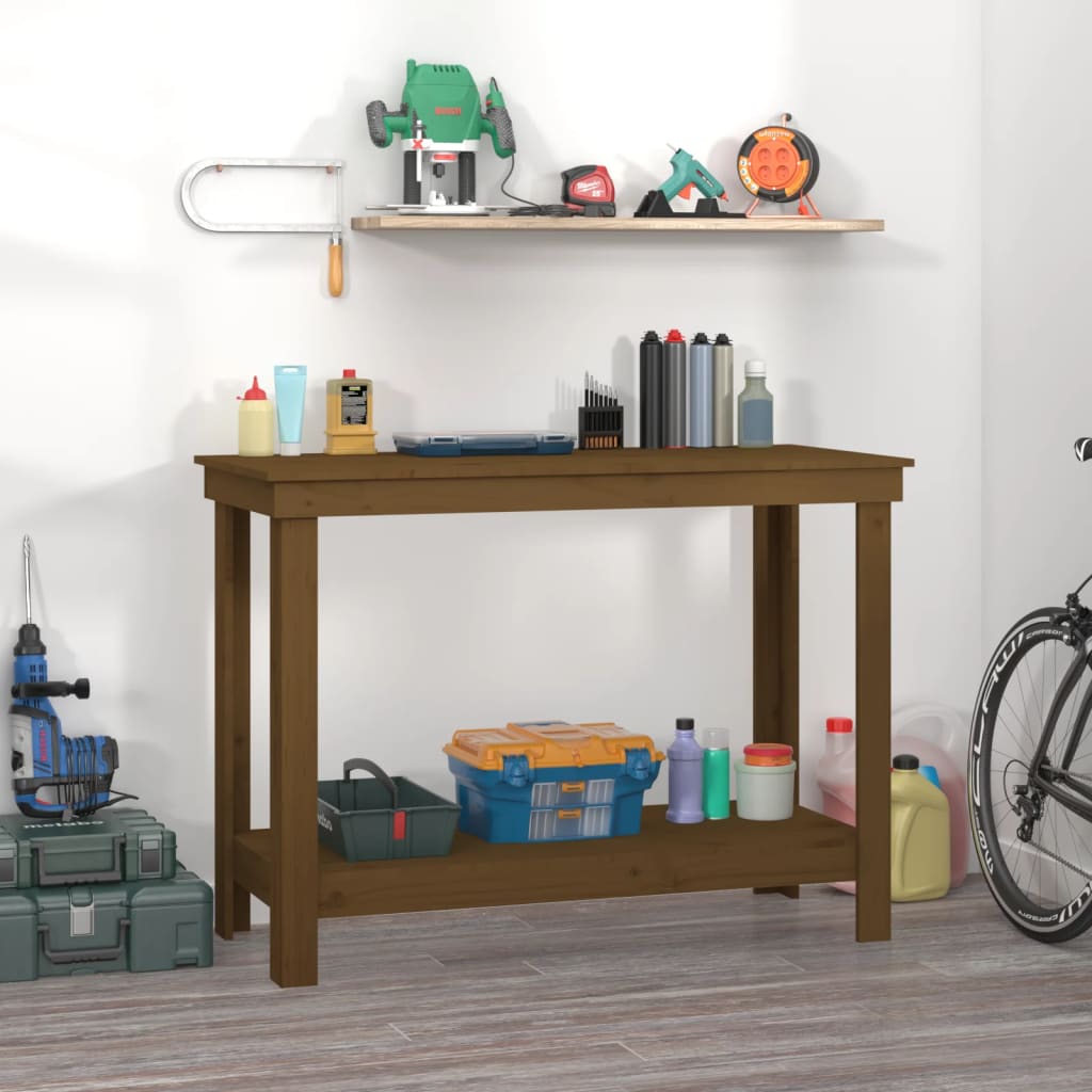 Banco da Lavoro Ambra 110x50x80 cm in Legno Massello di Pino