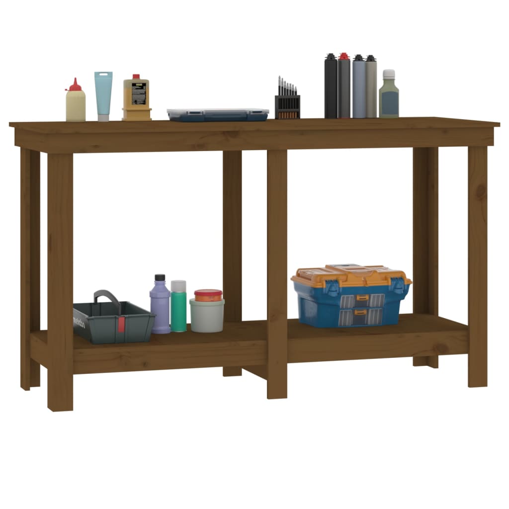 Banco da Lavoro Ambra 140x50x80 cm in Legno Massello di Pino