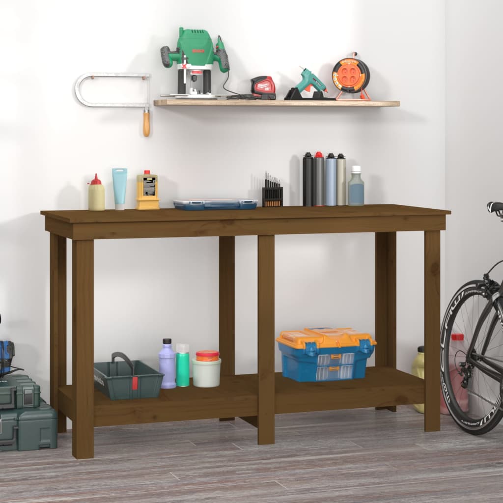 Banco da Lavoro Ambra 140x50x80 cm in Legno Massello di Pino