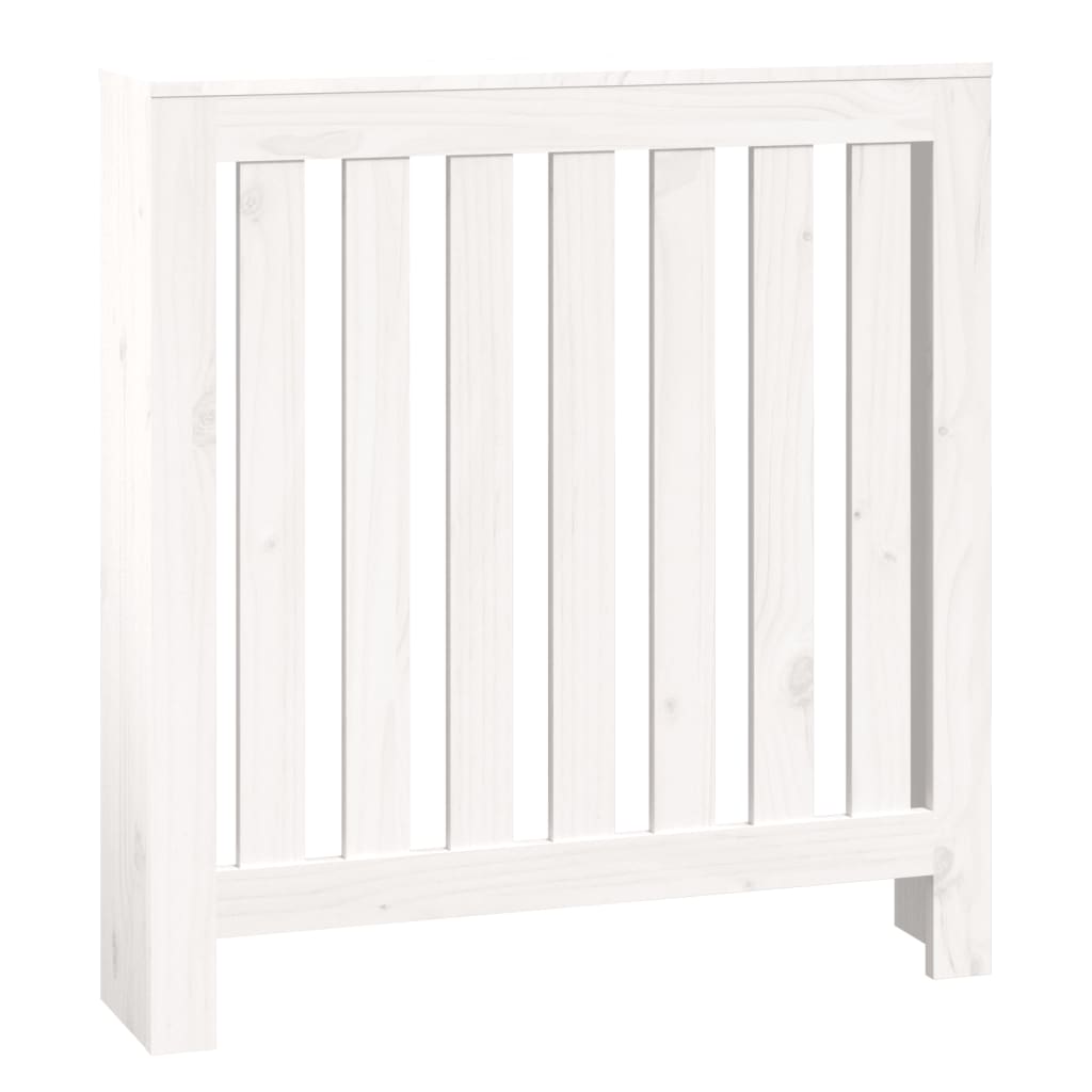 Copertura Termosifone Bianca 79,5x19x84 cm Legno Massello Pino