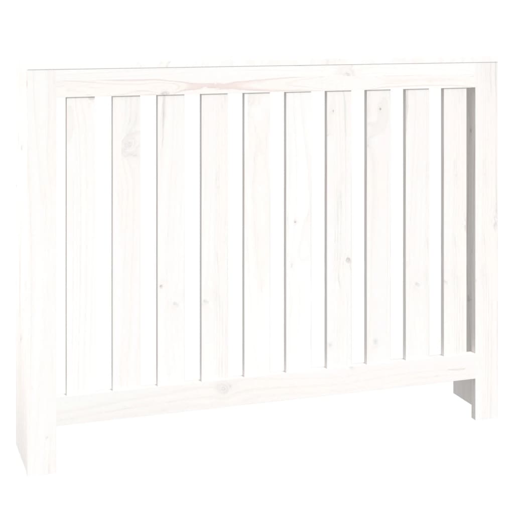 Copertura Termosifone Bianca 108,5x19x84 cm Legno Massello Pino