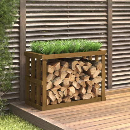 Portaceppi da Esterno Ambra 108x52x74 cm Legno Massello di Pino