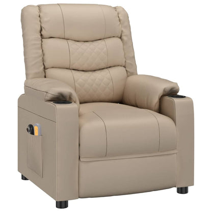 Poltrona Massaggio Elettrica Cappuccino Similpelle