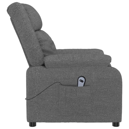 Poltrona Elettrica Reclinabile Grigio Scuro in Tessuto