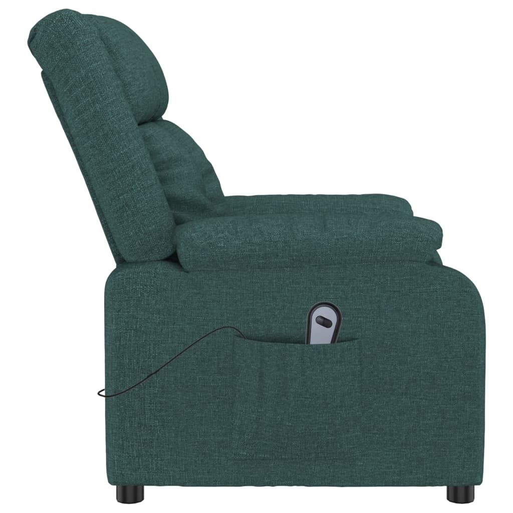Poltrona Elettrica Reclinabile Verde Scuro in Tessuto