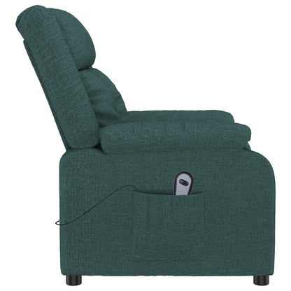 Poltrona Elettrica Reclinabile Verde Scuro in Tessuto