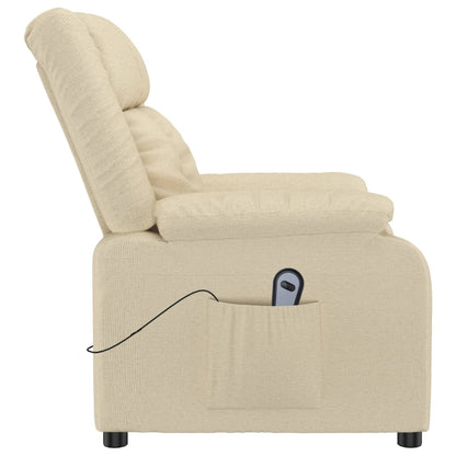 Poltrona Elettrica Reclinabile Crema in Tessuto