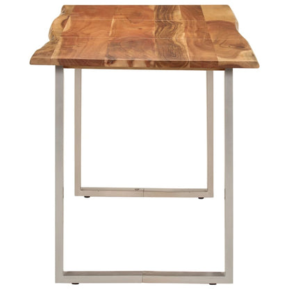 Tavolo da Pranzo 140x70x76 cm Legno Massello di Acacia