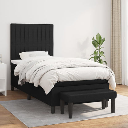 Giroletto a Molle con Materasso Nero 80x200 cm inTessuto
