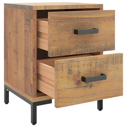 Comodini 2 pz 36x30x45 cm in Legno Massello di Pino