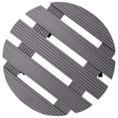 Carrelli Porta Piante 4 pz Grigi Ã˜30x7,5 cm WPC