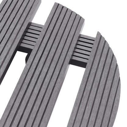 Carrelli Porta Piante 4 pz Grigi Ã˜30x7,5 cm WPC