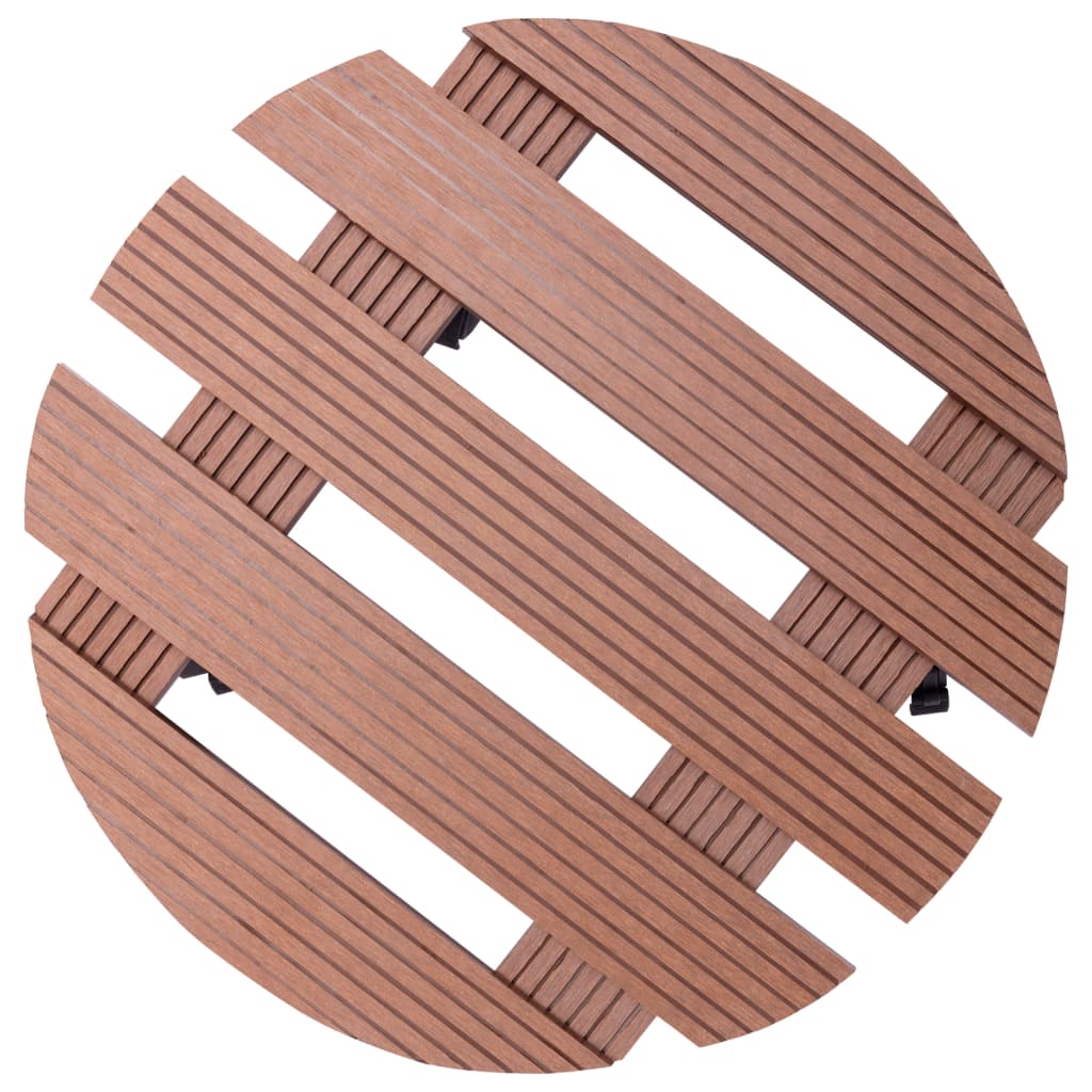 Carrelli Porta Piante 4 pz Marroni Ã˜30x7,5 cm WPC