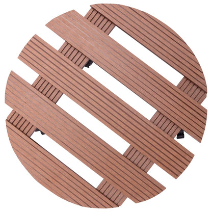 Carrelli Porta Piante 4 pz Marroni Ã˜30x7,5 cm WPC