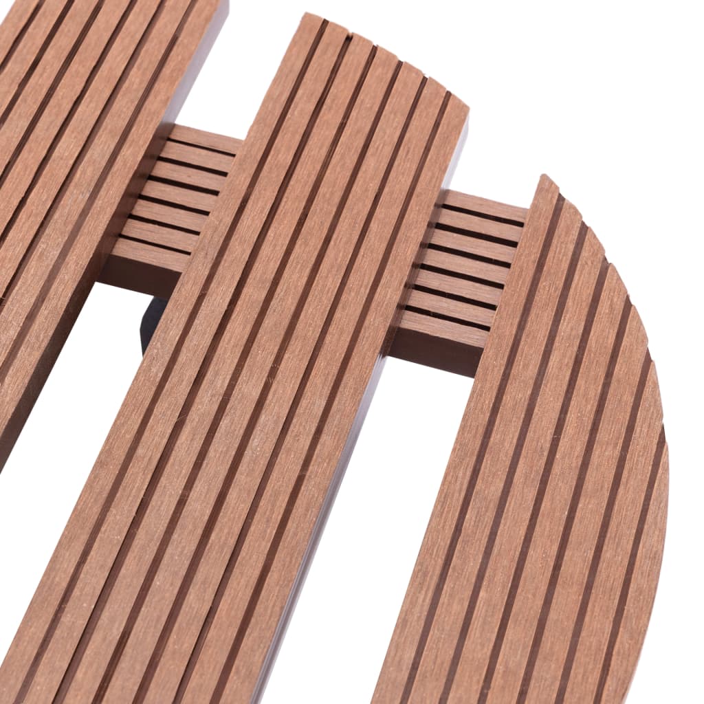 Carrelli Porta Piante 4 pz Marroni Ã˜30x7,5 cm WPC