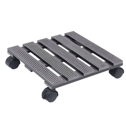 Carrelli Porta Piante 4 pz Grigi Ã˜30x7,5 cm WPC