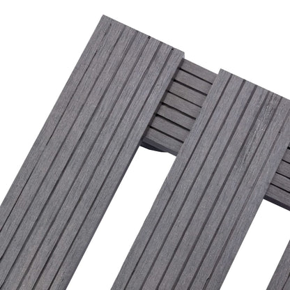 Carrelli Porta Piante 4 pz Grigi Ã˜30x7,5 cm WPC